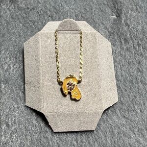 BaubleBar Gold Necklace with aurora Pendant
